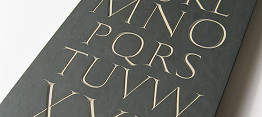 Incised roman capital alphabet slate