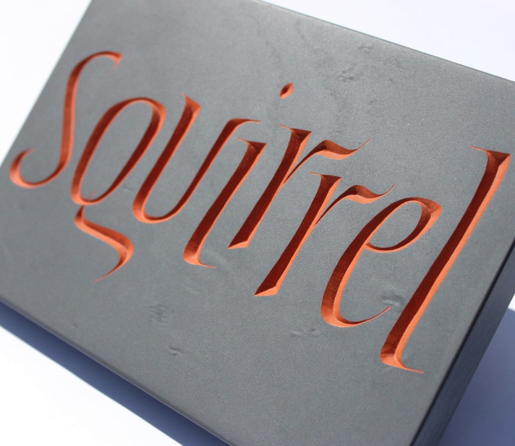 Red squirrel slate plaque
