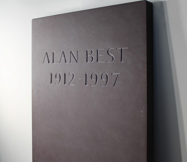 Large heather slate memorial