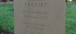 Hand incised lettering on Yorkstone