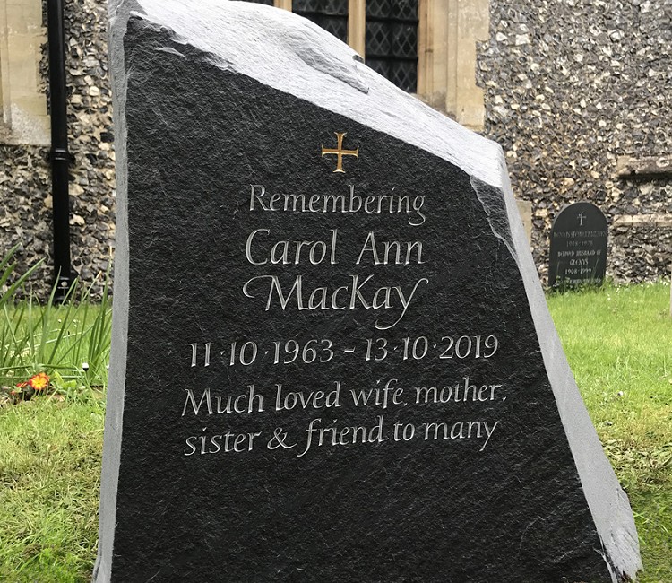Riven slate memorial