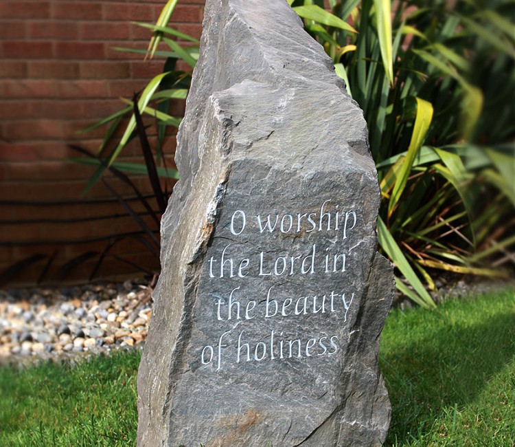 Slate garden stone