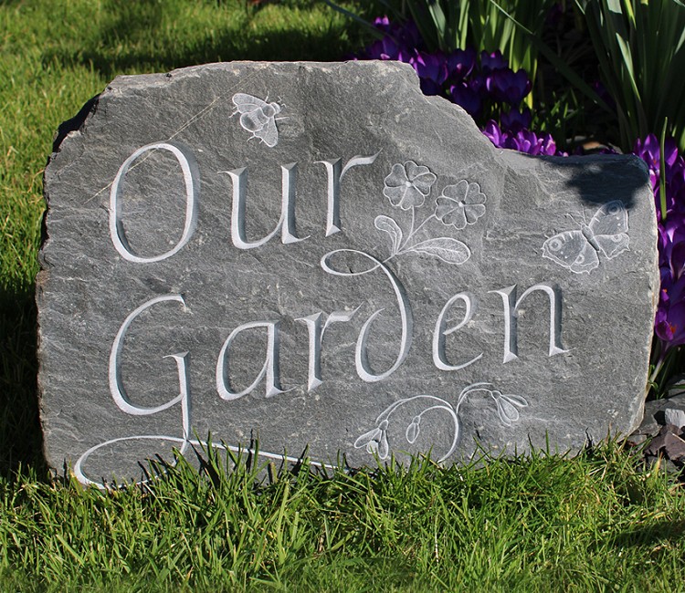 Rustic garden stone